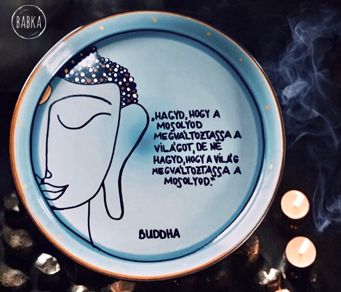 Buddha mintás pogácsás tál
