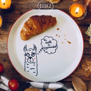 Láma tál - Türkizkék
