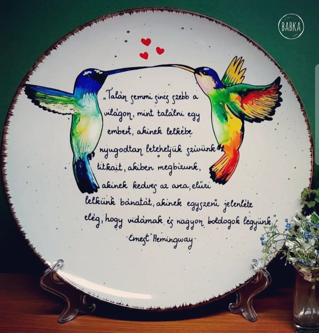 Hemingway (kolibris) tányér