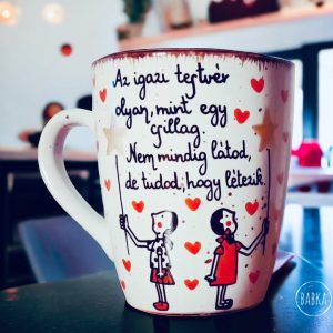 Testvéri szeretet bögre (Az igazi testvér olyan, mint egy csillag. Nem mindig látod, de tudod, hogy létezik.)
