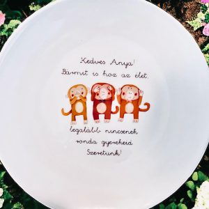 Maki tesók desszertes tányér (hármas) (anya) (Legalább nincsenek ronda gyerekeid.)