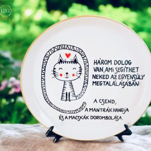 Mantra és macska (tányér)