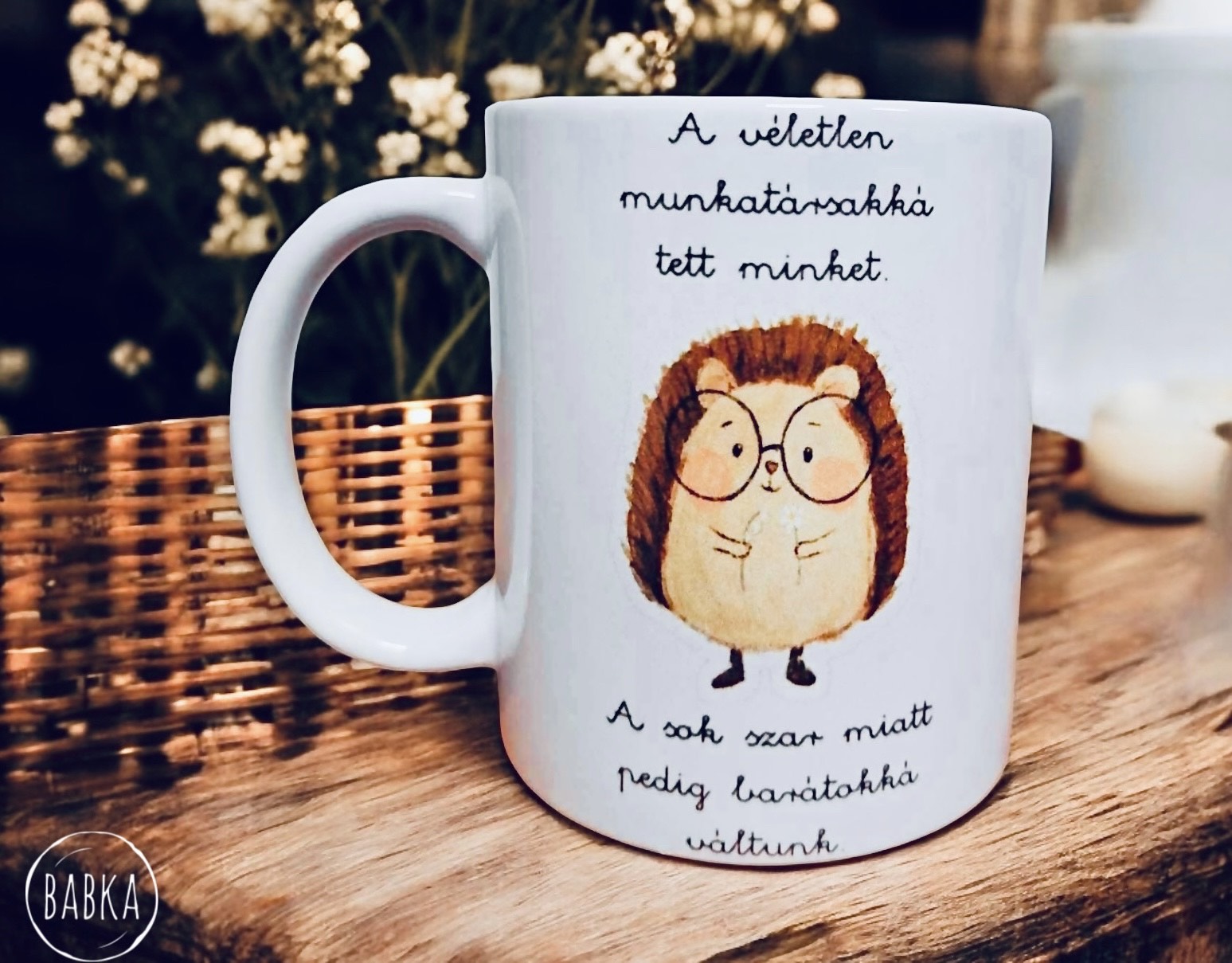Munkahelyi barátság bögre (süni)