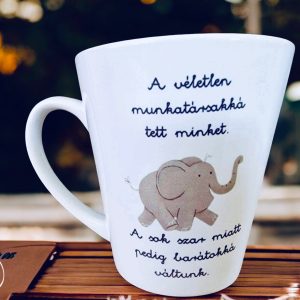 Munkahelyi barátság bögre (elefánt) (tejeskávés)