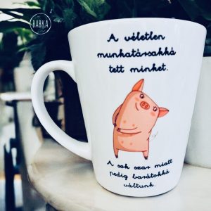 Munkahelyi barátság bögre (malac) (tejeskávés)