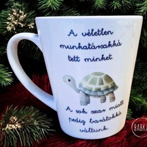 Munkahelyi barátság bögre (teknős) (tejeskávés)