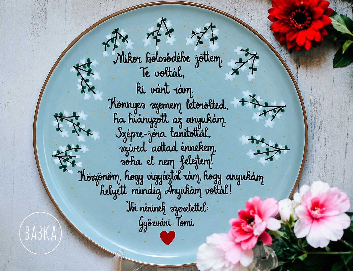 Bölcsődei ballagási tányér (személyre szabható)