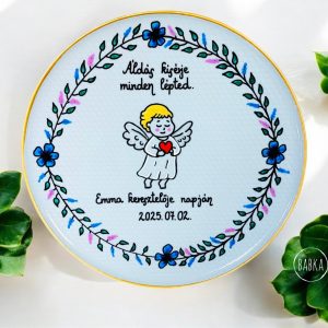 Keresztelő tányér (személyre szabható)